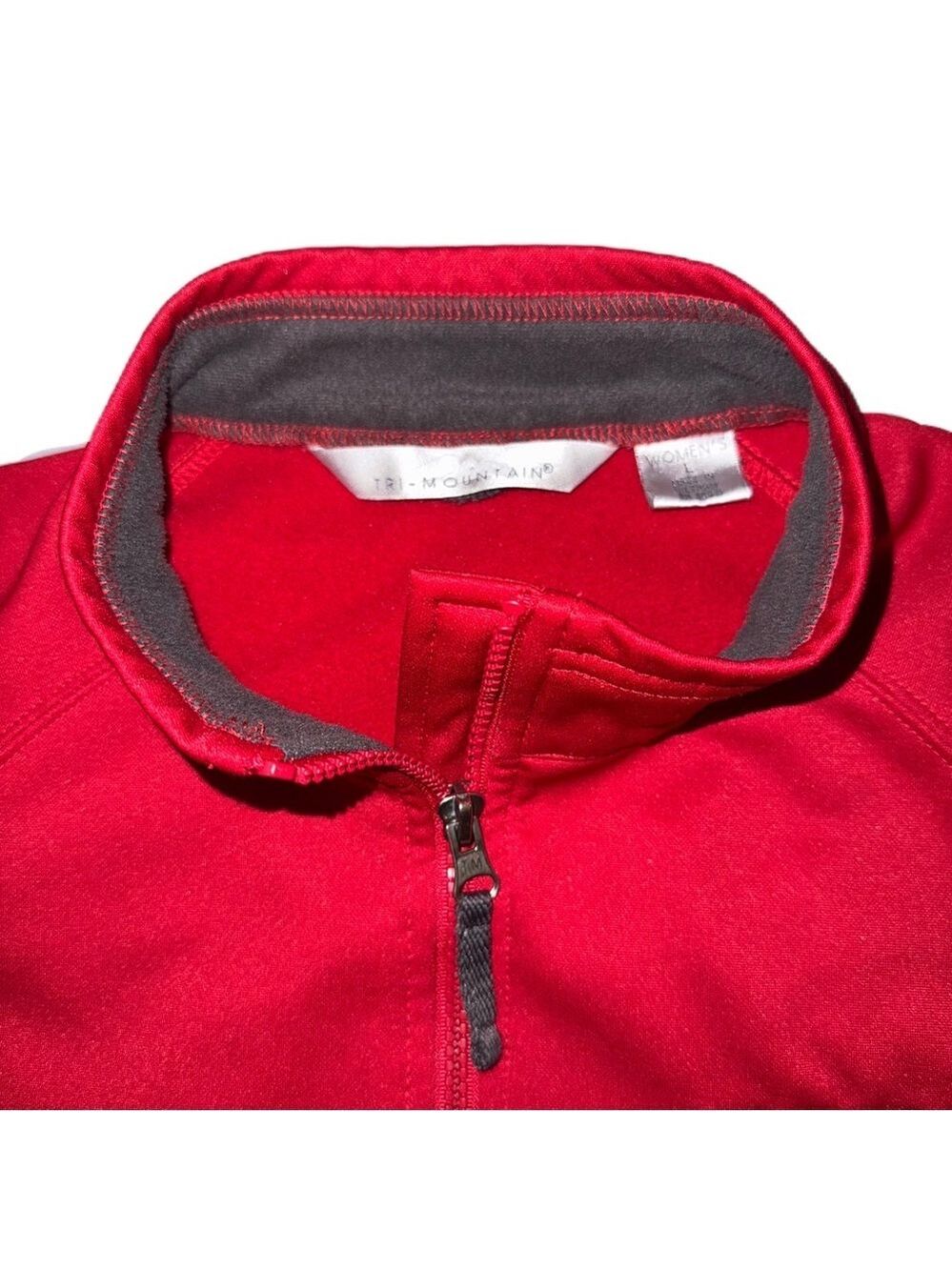 Tri-Mountain Performance Rogue Ales Women's Large Track Fleece Jacket Red EUC - Picture 5 of 5
